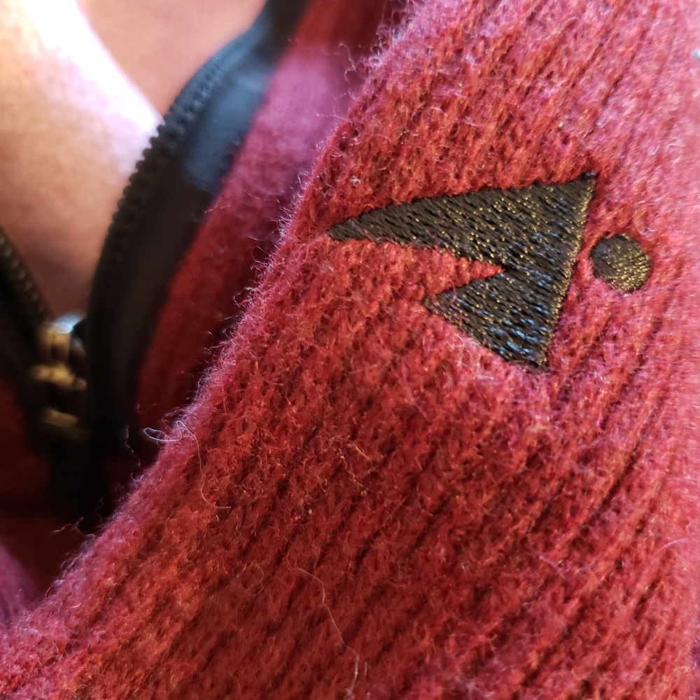 Eastern Mountain Sports 1/4 Zip Small Red Sweater - Picture 4 of 7